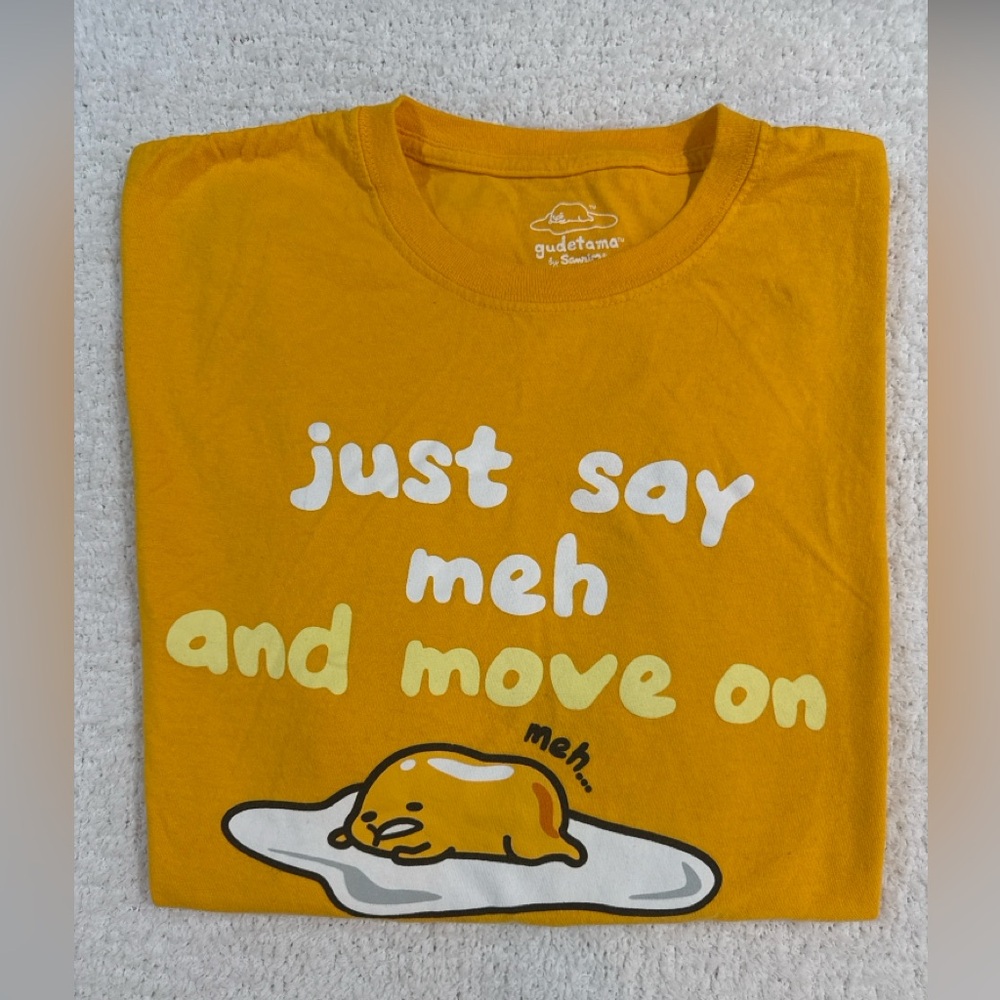 Gudetama “Just Say Meh and Move On” Graphic Tee XL